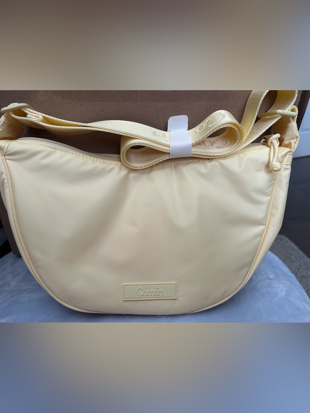 Comfrt Buttercream Yellow Trace Crossbody Bag for Women